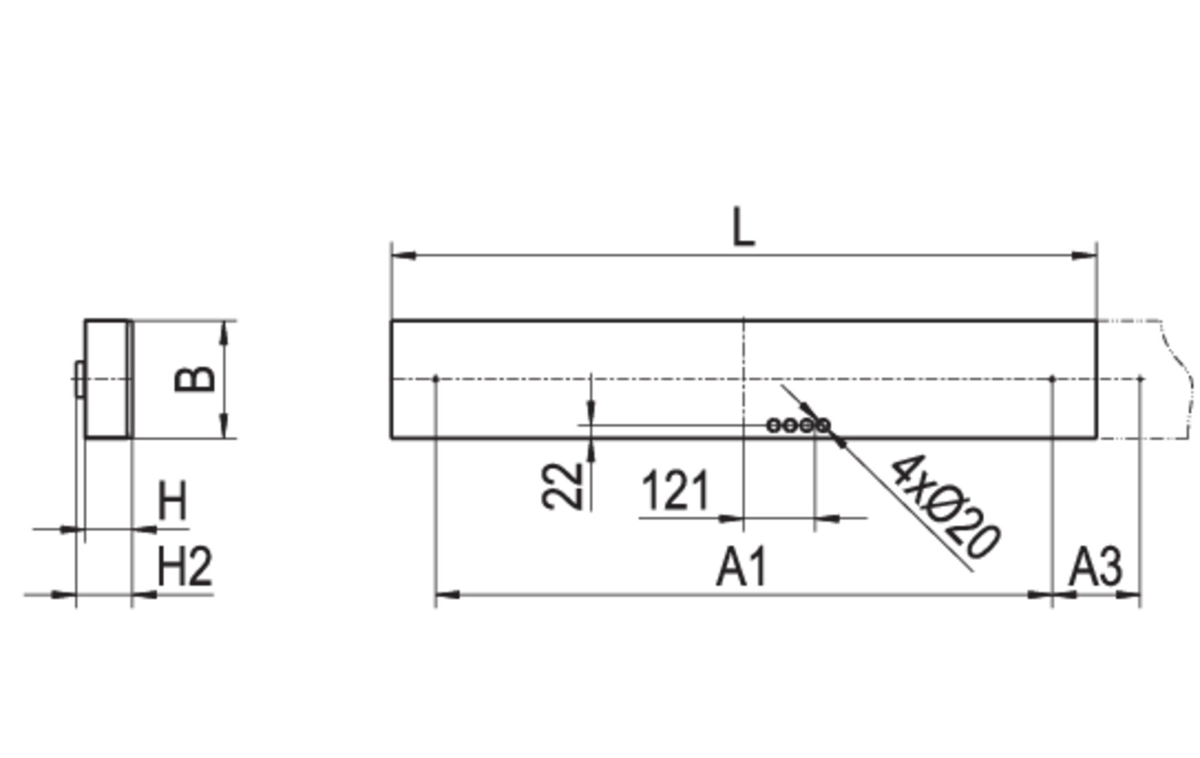 Dimension drawing