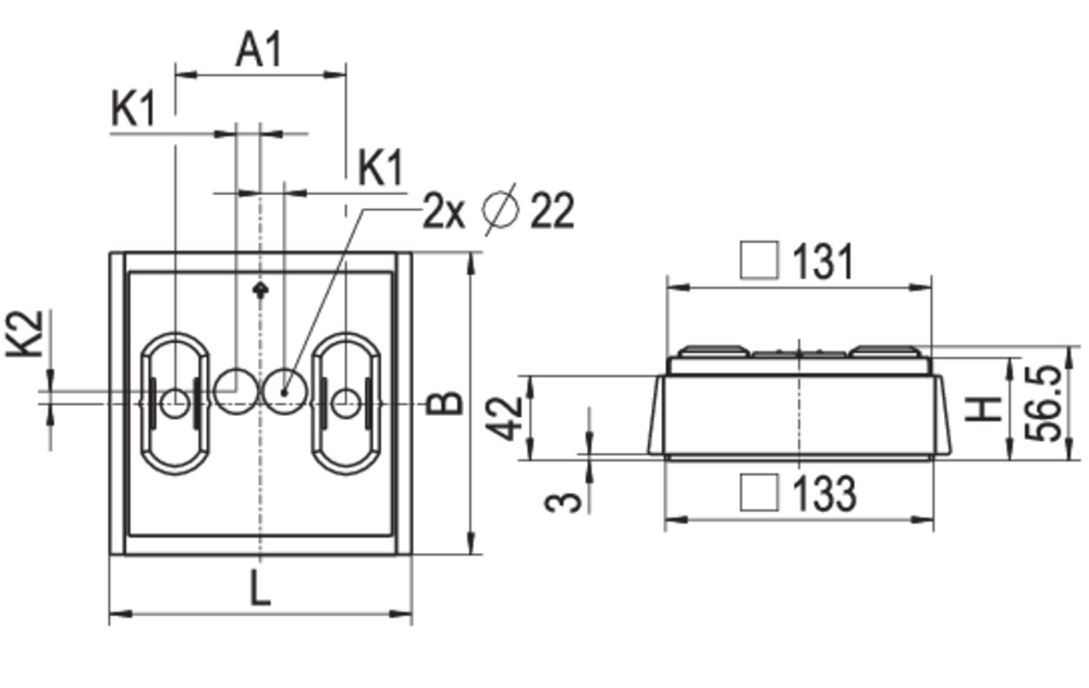 Dimension drawing